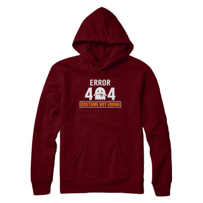 Funny Halloween Error 404 Costume Not Found-T-Shirt & Hoodie-Pullover Hoodie-Maroon