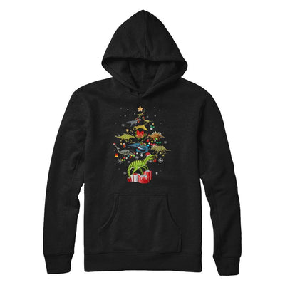 Tree Rex Funny Dinosaur Christmas Tree Kids Gift-T-Shirt & Sweatshirt-Pullover Hoodie-Black