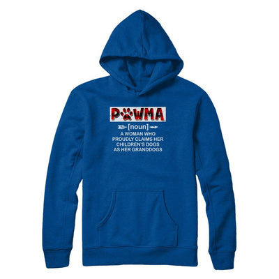 Pawma Buffalo Plaid Mom Proudly Claims Her Children's Dogs-T-Shirt & Hoodie-Pullover Hoodie-Deep Royal