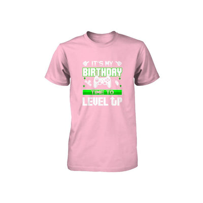 It's My Birthday Time To Level Up Youth-Youth Shirt-Youth T-Shirt-Neon Pink