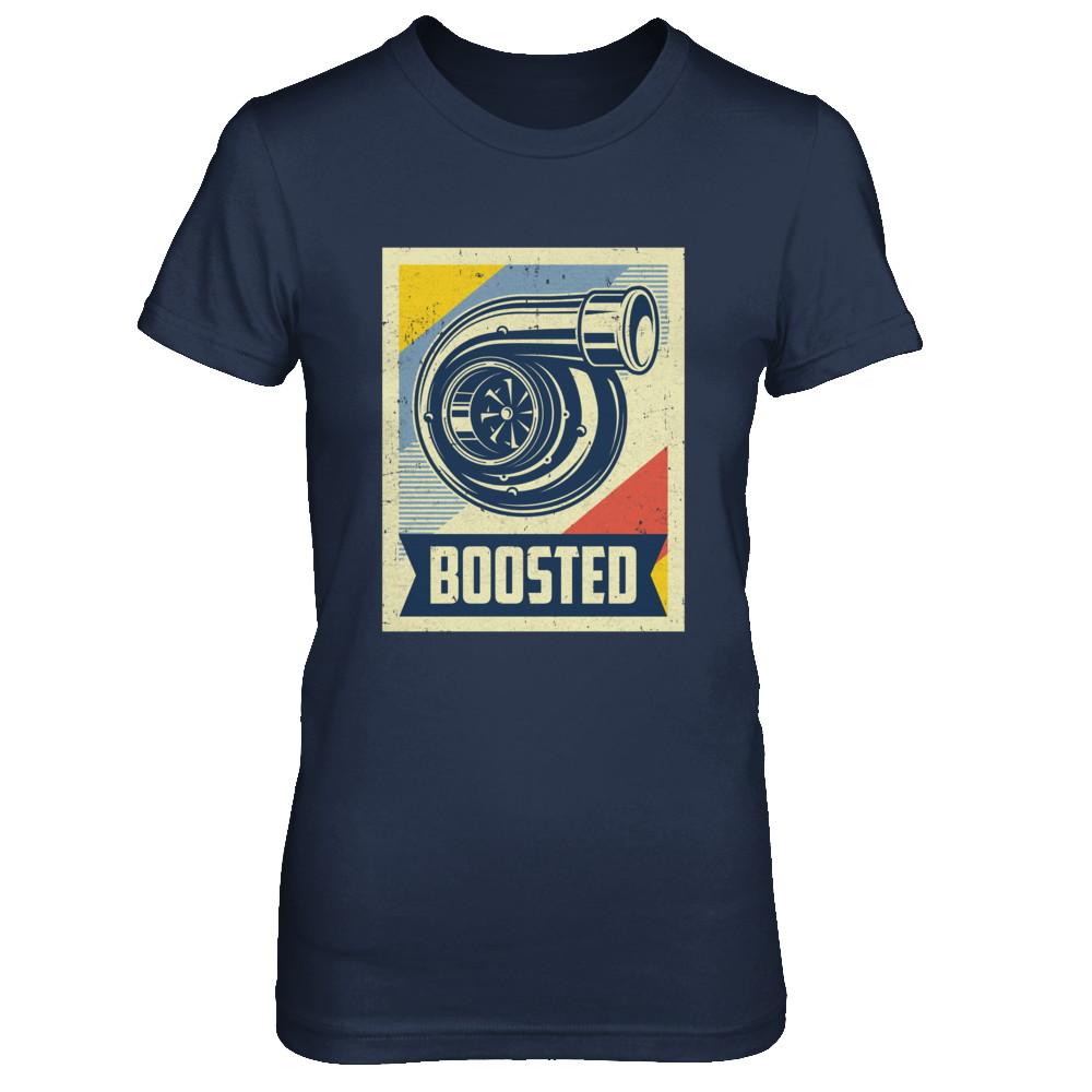 Vintage Turbo Car Boost Turbocharger Lag Retro Race-T-Shirt & Hoodie-Women's T-Shirt-Navy