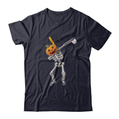 Halloween Dabbing Skeleton Baseball-T-Shirt & Hoodie-Premium T-Shirt-Midnight Navy