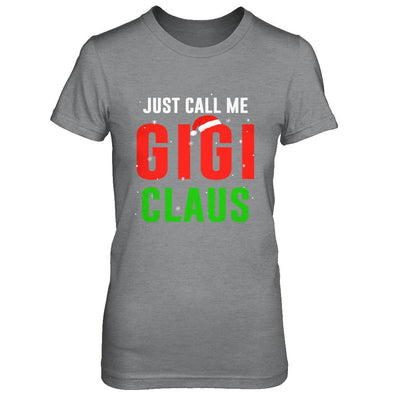 Santa Gigi Claus Matching Family Christmas Pajamas-T-Shirt & Sweatshirt-Women's T-Shirt-Sport Grey