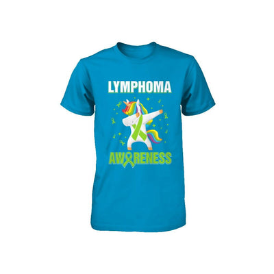 Inspirational Lymphoma Awareness Unicorn Support Youth-Youth Shirt-