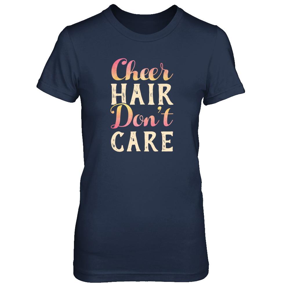 Cheer Hair Don't Care-T-Shirt & Tank Top-Women's T-Shirt-Navy