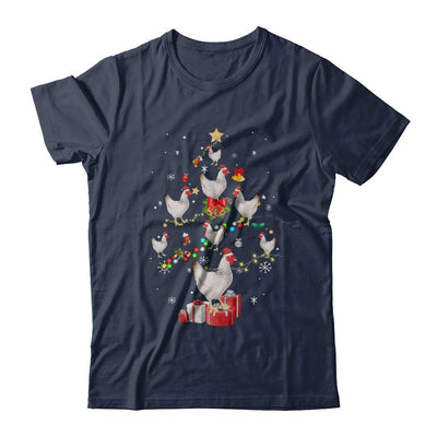 Farmer Chicken Christmas Tree Decor Xmas Gift-T-Shirt & Sweatshirt-Classic T-Shirt-Navy