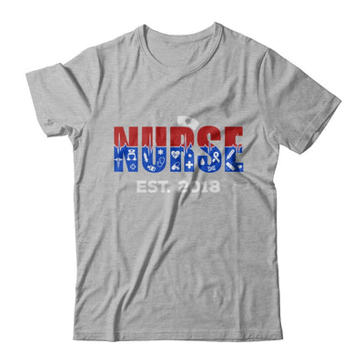Nurses Est 2018 Graduation-T-Shirt & Hoodie-Premium T-Shirt-Heather Gray
