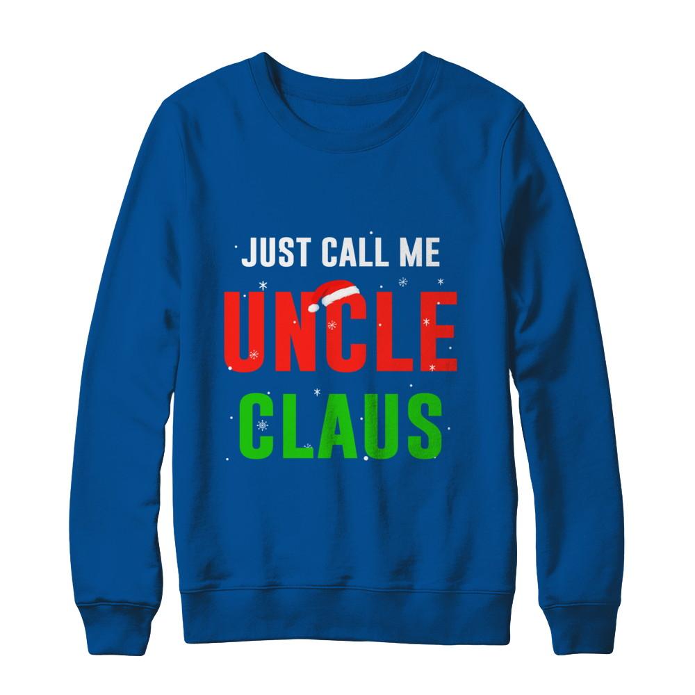 Santa Uncle Claus Matching Family Christmas Pajamas-T-Shirt & Sweatshirt-Crewneck Sweatshirt-Deep Royal