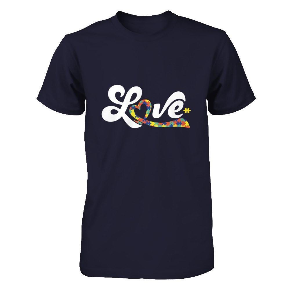 Love Autism Awareness-T-Shirt & Hoodie-Premium T-Shirt-Midnight Navy