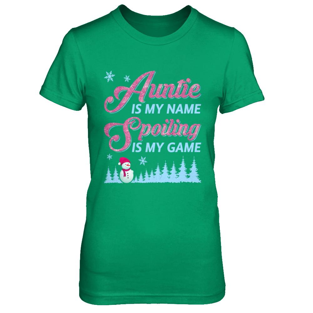 Auntie Is My Name Spoiling Is My Game-T-Shirt & Hoodie-Women's T-Shirt-Irish Green