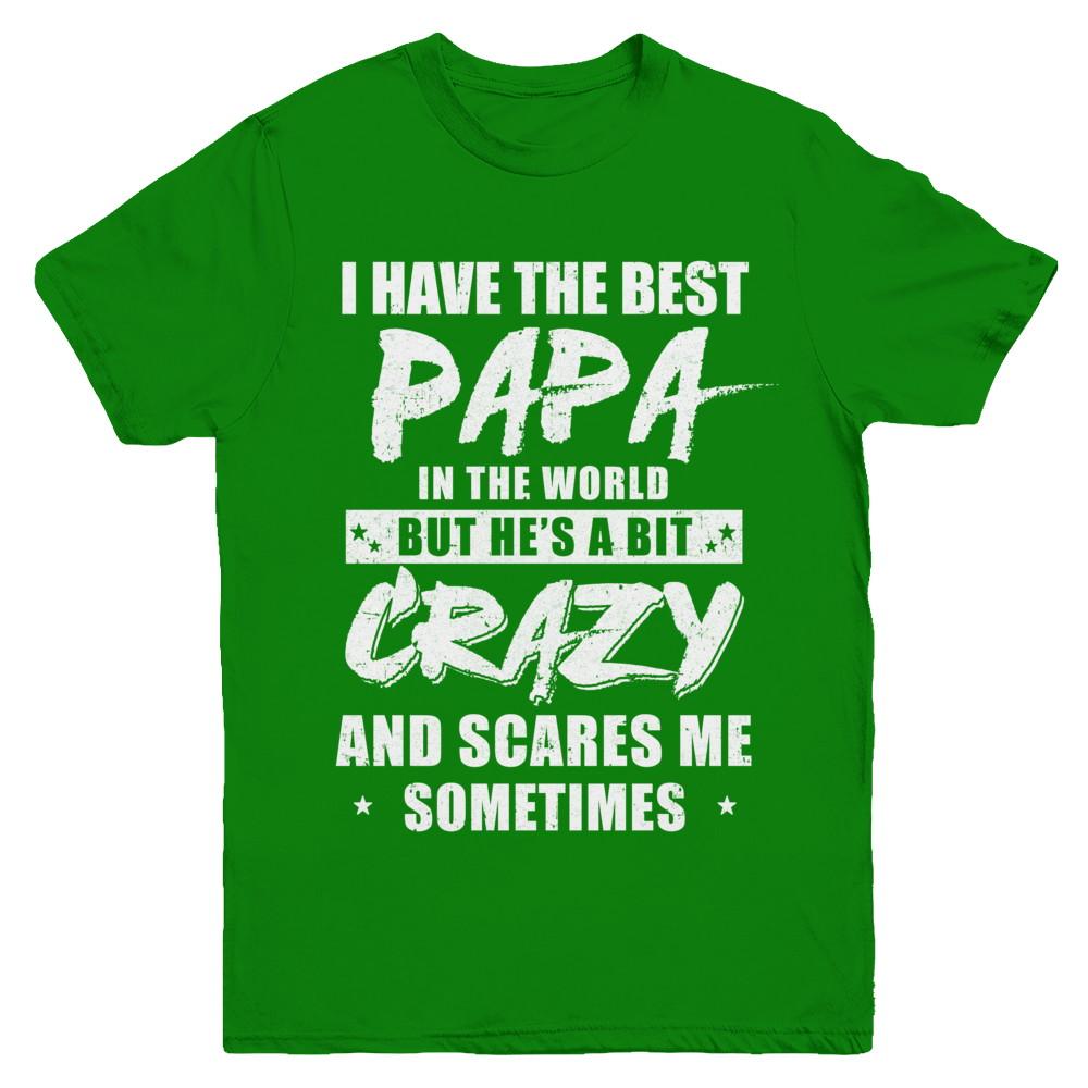 I Have The Best Papa In The World Kids Youth-Youth Shirt-