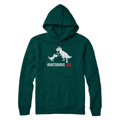 Aunt Saurus Auntsaurus T-Rex Dinosaur Gift For Aunt-T-Shirt & Hoodie-Pullover Hoodie-Deep Forest