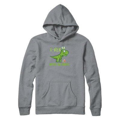 Funny Easter Bunny Dinosaur T-Rex Hates Egg Hunts-T-Shirt & Tank Top-Pullover Hoodie-Light Steel