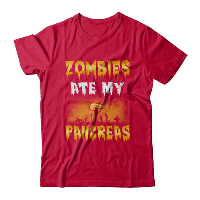 Zombies Ate My Pancreas Halloween Costume-T-Shirt & Hoodie-Classic T-Shirt-Red