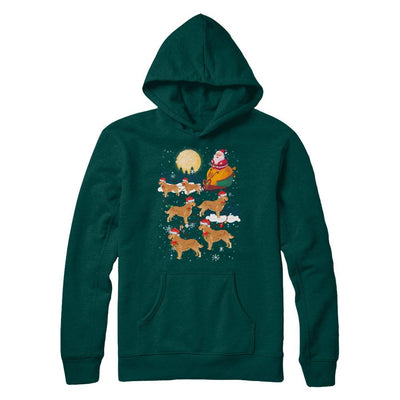 Dog Reindeer Golden Retriever Christmas Gift-T-Shirt & Sweatshirt-Pullover Hoodie-Deep Forest