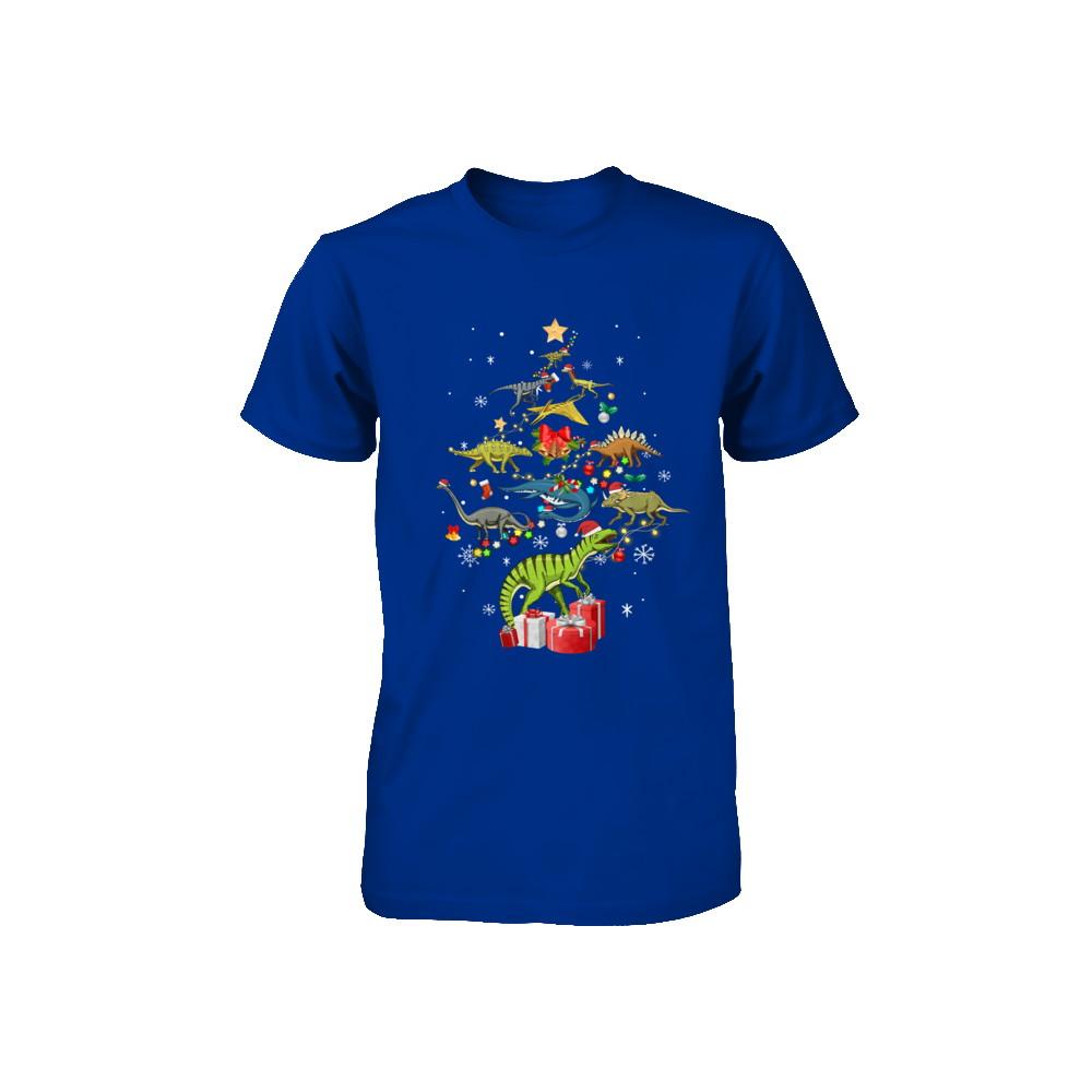 Tree Rex Funny Dinosaur Christmas Tree Kids Gift Youth-Youth Shirt-
