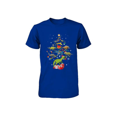 Tree Rex Funny Dinosaur Christmas Tree Kids Gift Youth-Youth Shirt-