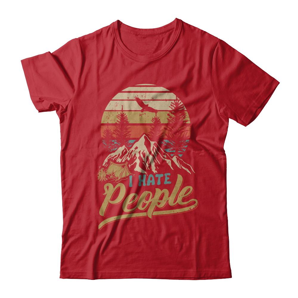 Camping I Hate People Camper Lovers-T-Shirt & Hoodie-Classic T-Shirt-Red