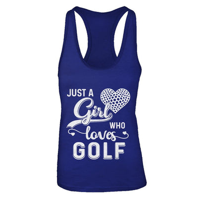 Just A Girl Who Loves Golf-T-Shirt & Tank Top-Women's Ideal Racerback Tank-Royal