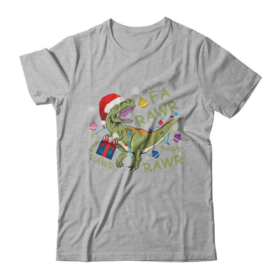 Christmas Funny Dinosaur T-Rex Claus Fa Rawr Rawr-T-Shirt & Hoodie-Premium T-Shirt-Heather Gray