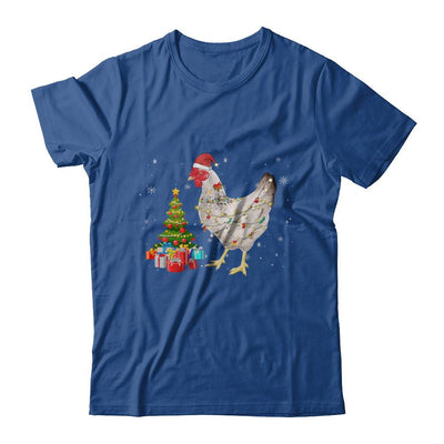 Vintage Chicken Merry Christmas Light Led-T-Shirt & Hoodie-Classic T-Shirt-Royal
