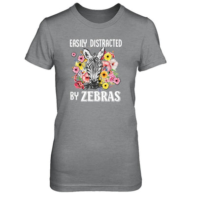Easily Distracted By Zebras-T-Shirt & Tank Top-Women's T-Shirt-Sport Grey