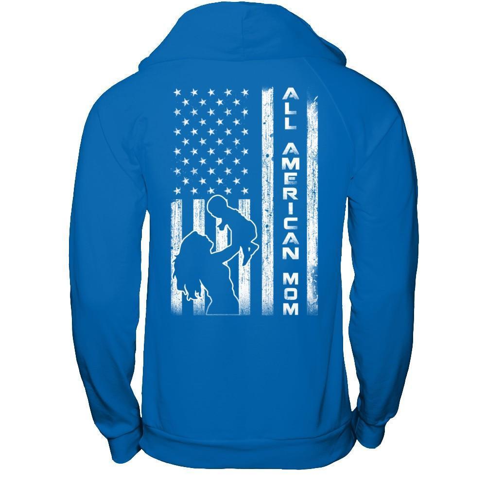 All American Mom Flag-T-Shirt & Hoodie-Pullover Hoodie-Royal