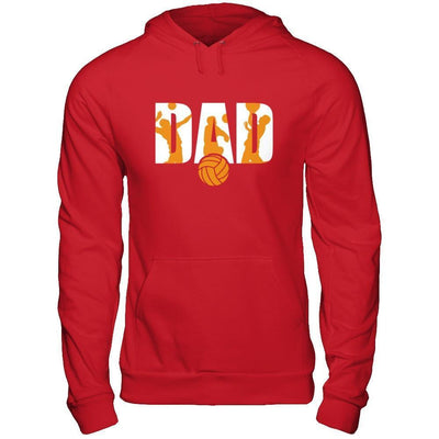 Volleyball Dad Father's Day-T-Shirt & Hoodie-Pullover Hoodie-Red