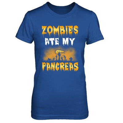 Zombies Ate My Pancreas Halloween Costume-T-Shirt & Hoodie-Women's T-Shirt-Royal