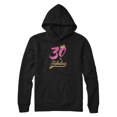 30 And Fabulous 1991 30th Birthday Gift-T-Shirt & Tank Top-Pullover Hoodie-Black