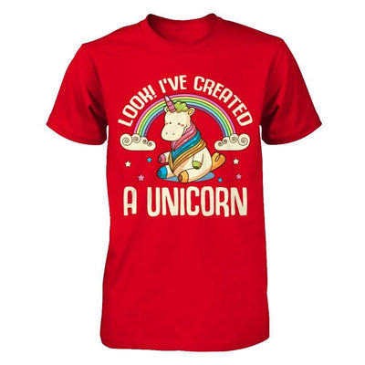 Look I've Created A Unicorn-T-Shirt & Hoodie-Premium T-Shirt-Red