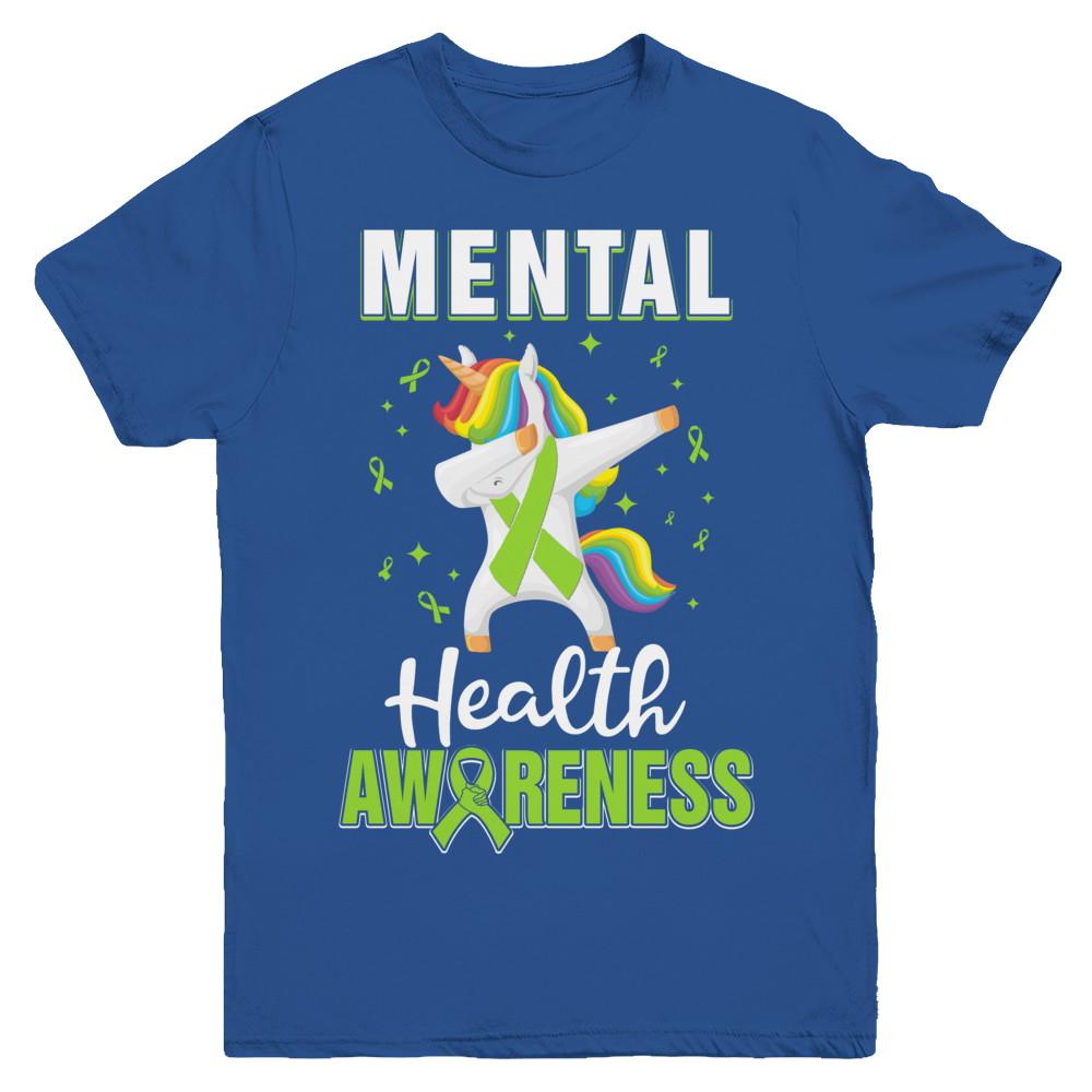 Inspirational Mental Health Awareness Unicorn Support Youth-Youth Shirt-Youth T-Shirt-Royal