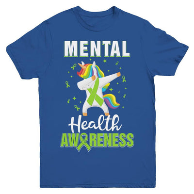 Inspirational Mental Health Awareness Unicorn Support Youth-Youth Shirt-Youth T-Shirt-Royal