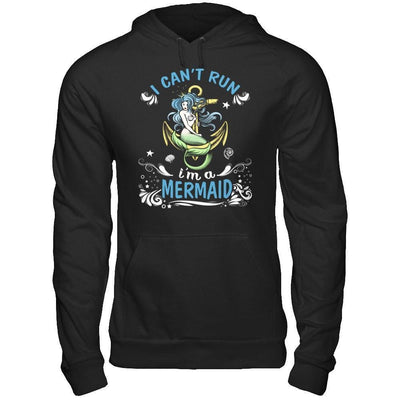 I Can't Run I'm A Mermaid-T-Shirt & Hoodie-Pullover Hoodie-Black