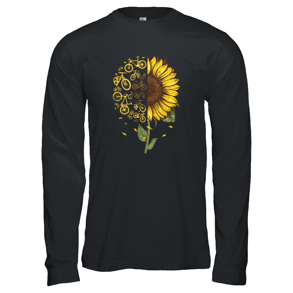 Sunflower Cycling Cycle-T-Shirt & Tank Top-Long Sleeve T-Shirt-Black
