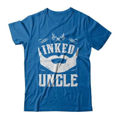 Inked Uncle Bearded Man Tattooed Tattoos-T-Shirt & Hoodie-Classic T-Shirt-Royal