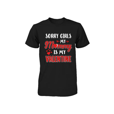 Funny Valentines Day Toddler Boy Mommy Is My Valentine Youth-Youth Shirt-Toddler T-Shirt-Black