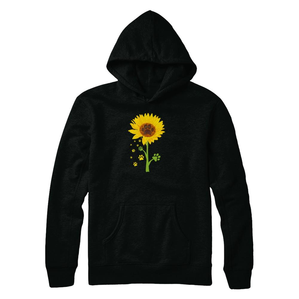 Funny Sunflower Cat Dog Paw Lover-T-Shirt & Tank Top-Pullover Hoodie-Black