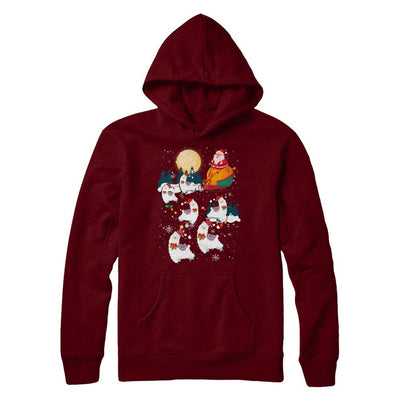 Funny Christmas Llama Alpaca Reindeer Lover Santa Gift-T-Shirt & Sweatshirt-Pullover Hoodie-Maroon