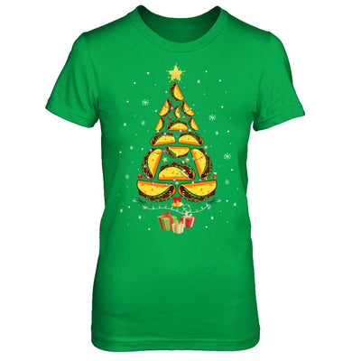 Funny Tacos Christmas Tree Ugly Christmas Sweater-T-Shirt & Sweatshirt-Women's T-Shirt-Irish Green