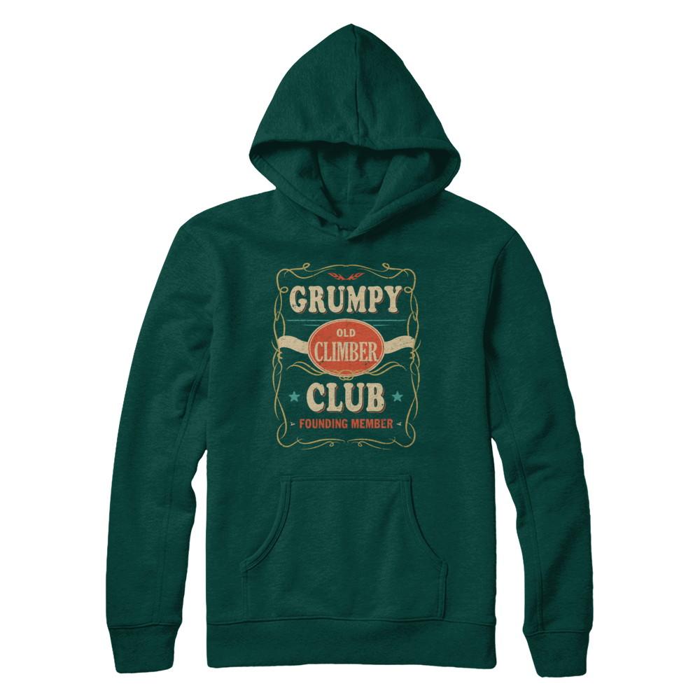 Papa Grumpy Old Climber Club Founding Member Climbing-T-Shirt & Hoodie-Pullover Hoodie-Deep Forest