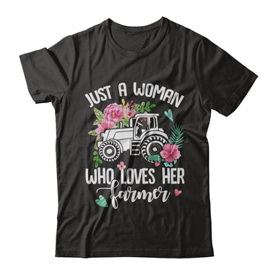 Just A Woman Who Loves Her Farmer-T-Shirt & Hoodie-Premium T-Shirt-Black