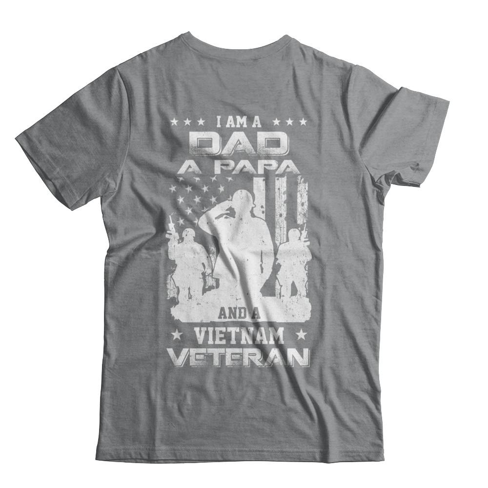 I'm A Dad A Papa And A Vietnam Veteran-T-Shirt & Hoodie-Classic T-Shirt-Sport Grey