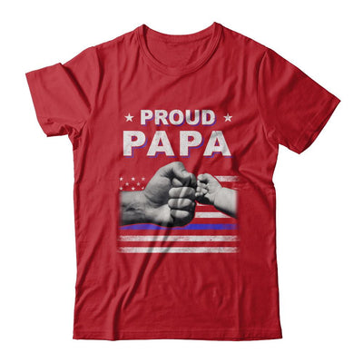Proud Papa Police Thin Blue Line Flag Fathers Day-T-Shirt & Hoodie-Classic T-Shirt-Red