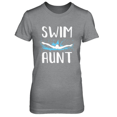 Swim Aunt Funny Swimming Birthday Gift-T-Shirt & Hoodie-Women's T-Shirt-Sport Grey