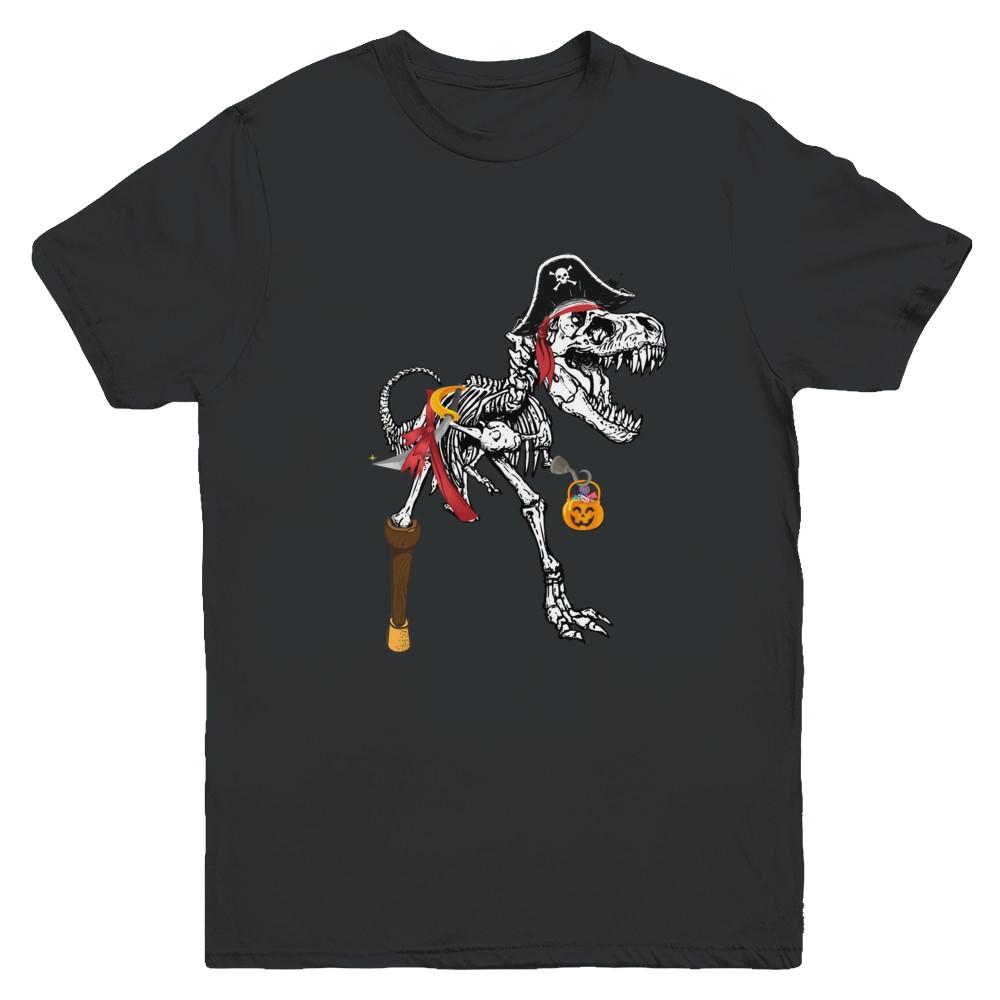 Dinosaurs T-Rex Skeleton Pirate Halloween Saurus For Kids Youth