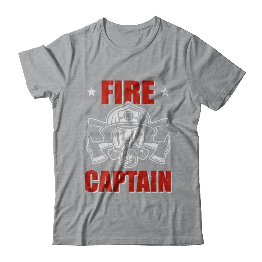 Fire Captain Fireman Dad Firefighter Gift-T-Shirt & Hoodie-Classic T-Shirt-Sport Grey