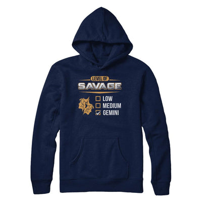 Level Of Savage Gemini-T-Shirt & Hoodie-Pullover Hoodie-Navy