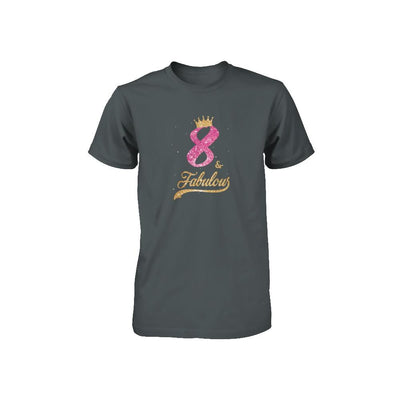 8Th And Fabulous Eight Birthday Youth-Youth Shirt-Toddler T-Shirt-Charcoal