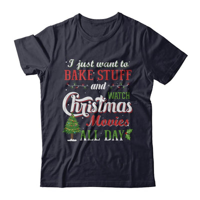 I Just Want To Bake Stuff And Watch Christmas Movies All Day-T-Shirt & Sweatshirt-Premium T-Shirt-Midnight Navy